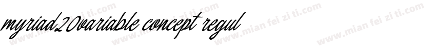 myriad20variable concept regular字体转换